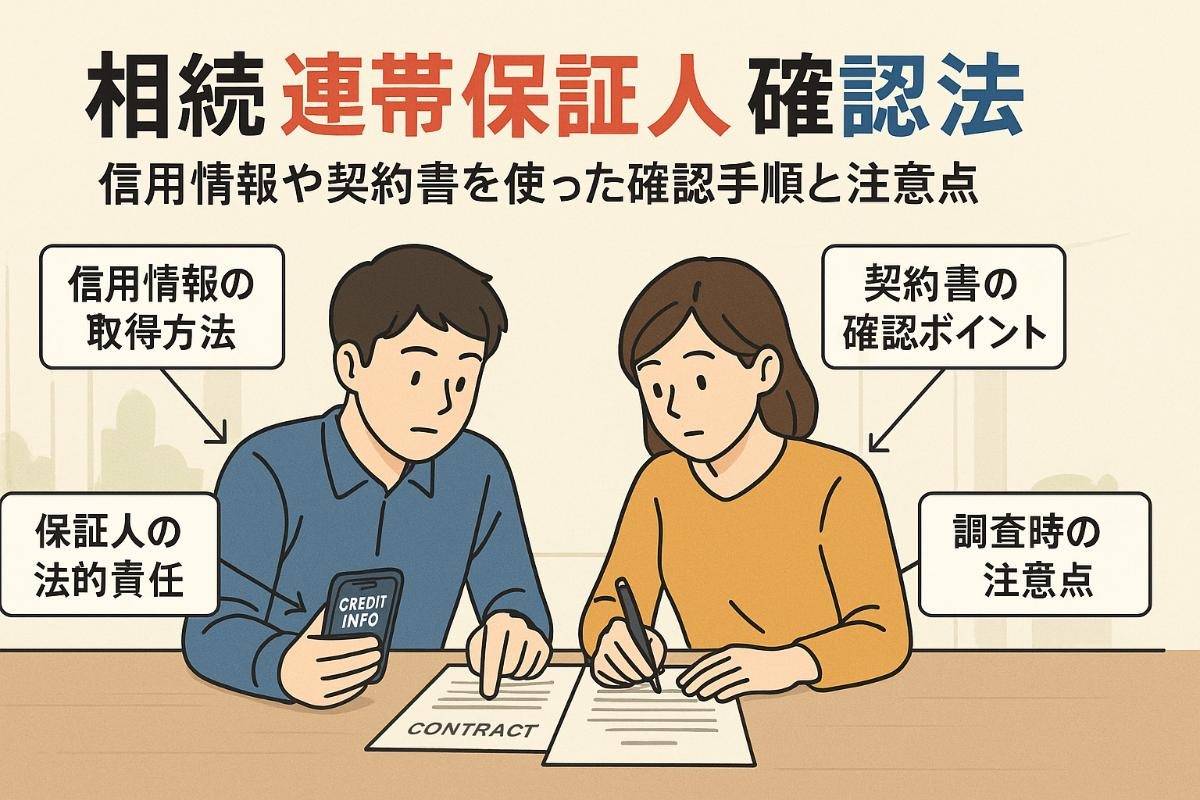 相続で連帯保証人の調べ方と債務放棄・対処法を徹底解説【信用情報機関や契約書類の確認・注意点まとめ】