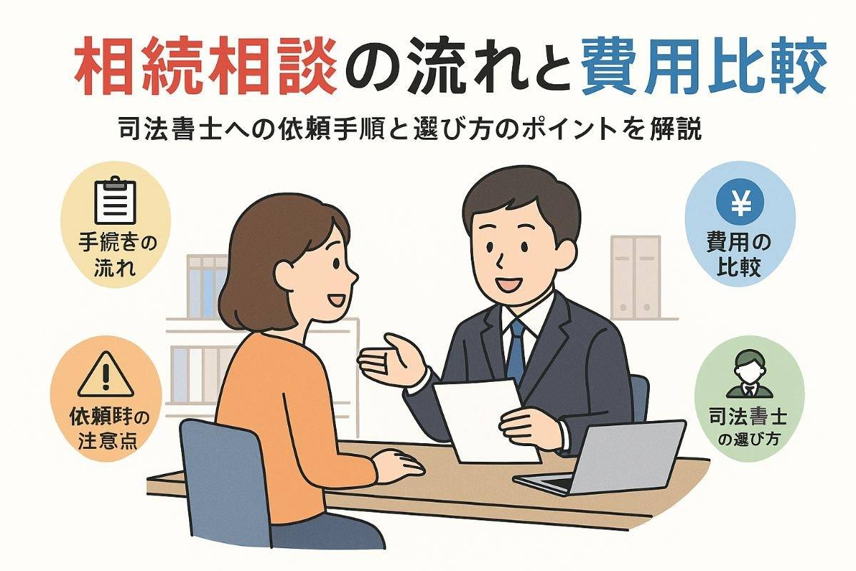相続相談を司法書士に依頼するメリットと費用や手続きの流れを徹底解説