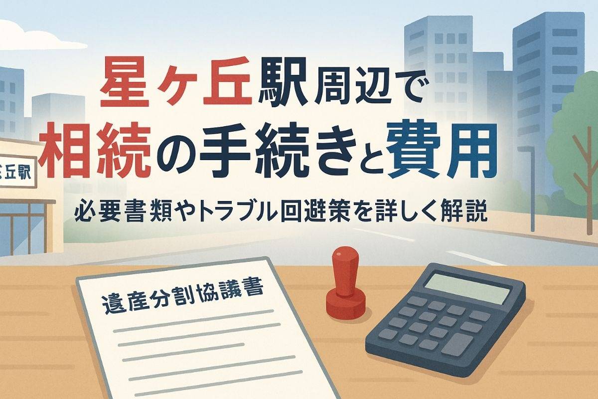 星ヶ丘駅周辺で相続の手続きと費用！必要書類やトラブル回避策を詳しく解説